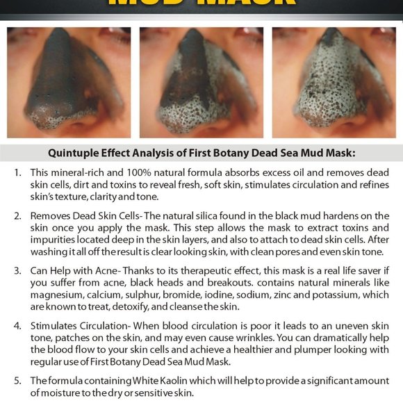 First Botany Dead Sea Mud Mask 8.8 fl. Oz - Picture 2 of 6